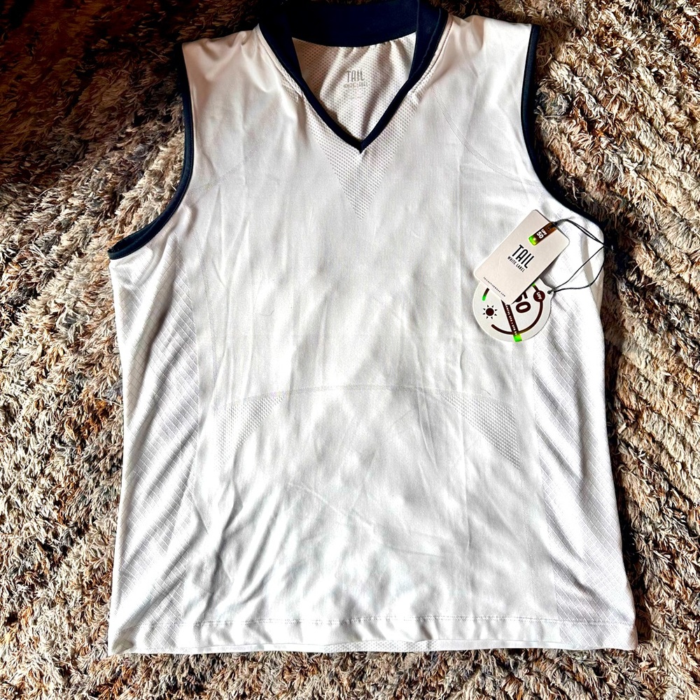 TAIL mock neck sleeveless golf shirt